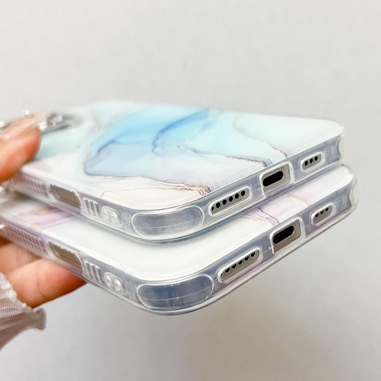 Funda para Teléfono iPhone 14 Textura Mármol Galvanizado (Oro Blanco)