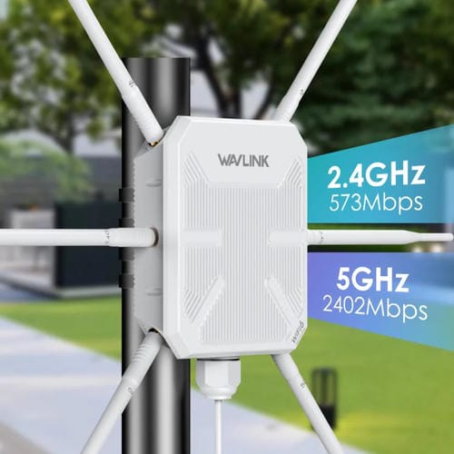 Extensor WIFI para Exteriores Wavlink Wn588Hx3 Ax3000 con 6 Antenas Repetidor WIFI de Banda Dual Enchufe Australiano
