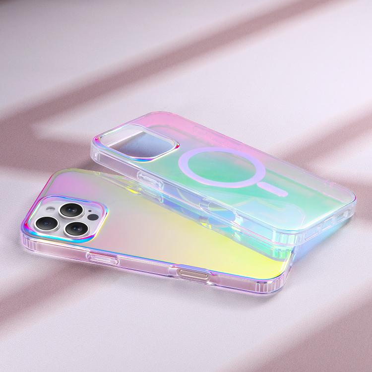 Funda para Teléfono Magsafe iPhone 14 Textura Grabada Láser Rayas Verticales
