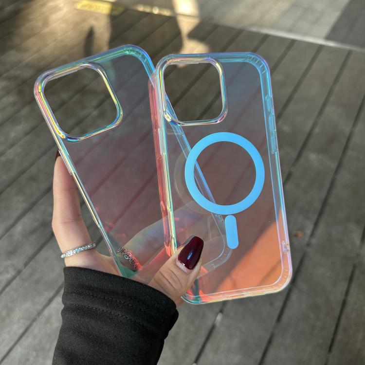 Funda para Teléfono Magsafe iPhone 16E Textura Grabada Láser (Luz Roja)