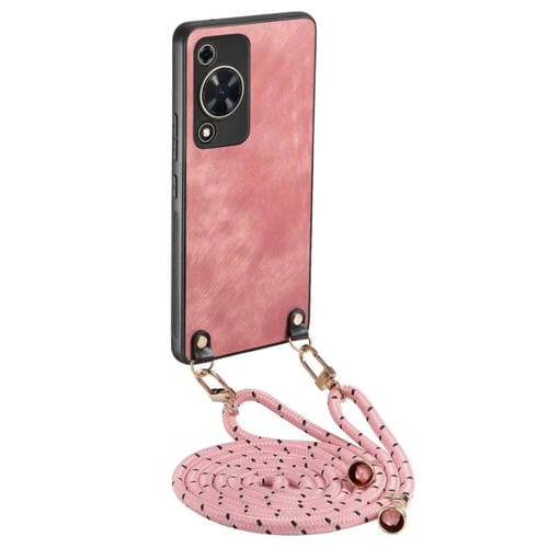Funda de Cuero Vintage para Huawei Enjoy 70 con Correa Cruzada (Rosa)