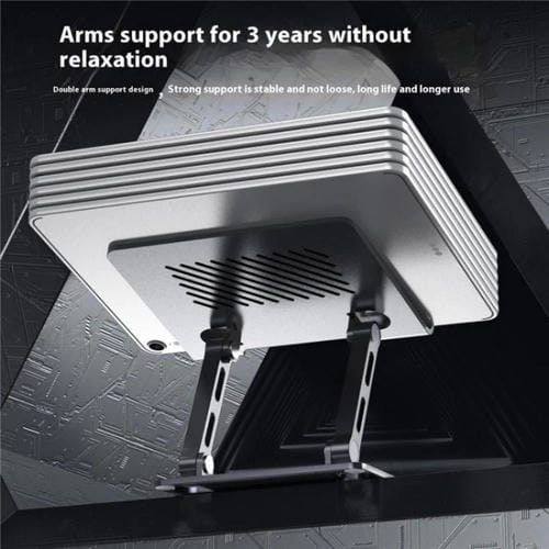Soporte de Metal Aleación de Acero Ajustable Plegable para Tableta Escritorio J26S (Plateado)