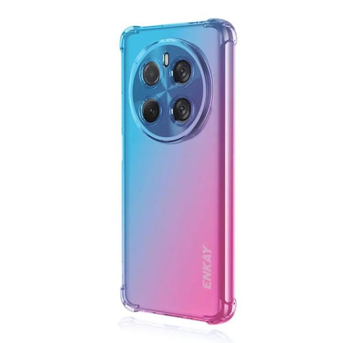 Funda TPU Enkay para Honor Magic7 con Diseño Sombrero y Bolsa de Aire Degradado (Azul y Rosa)