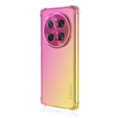 Funda TPU Enkay con Diseño de Sombrero y Bolsa de Aire para Honor Magic7 Pro (Oro Rosa)
