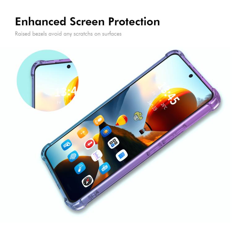 Funda TPU Enkay Hat-Prince Gradient Airbag para Tecno Camon 30 4G (Morado y Dorado)