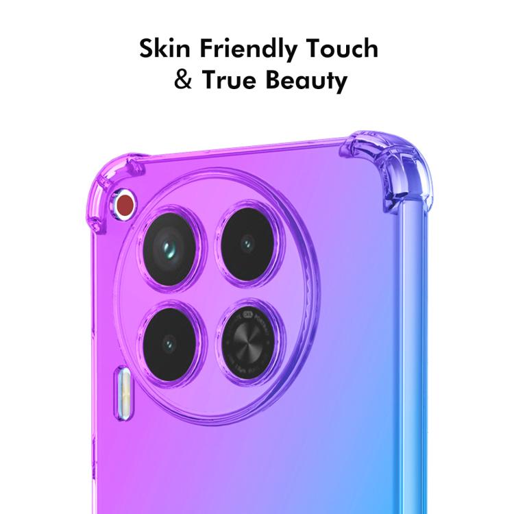 Funda TPU Enkay Hat-Prince Gradient Airbag para Tecno Camon 30 4G (Morado y Dorado)