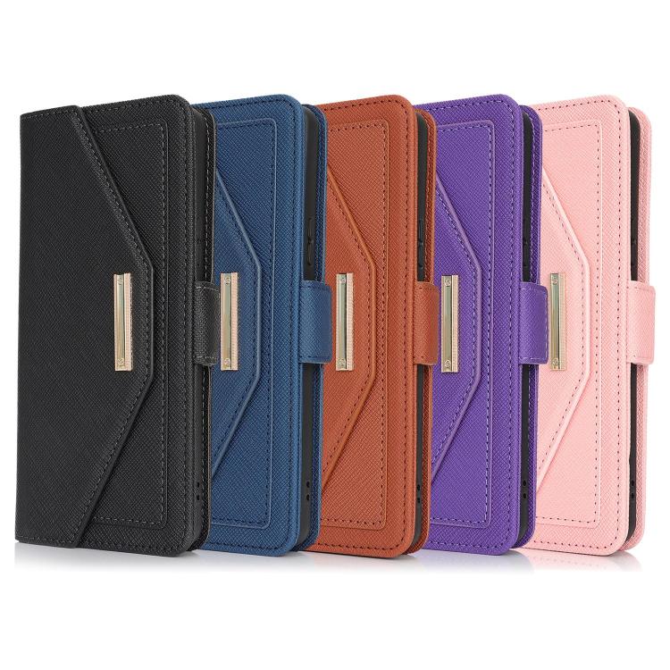 Funda de Cuero Sony Xperia 1 Iv Textura Cruzada con Cordón (Marrón)