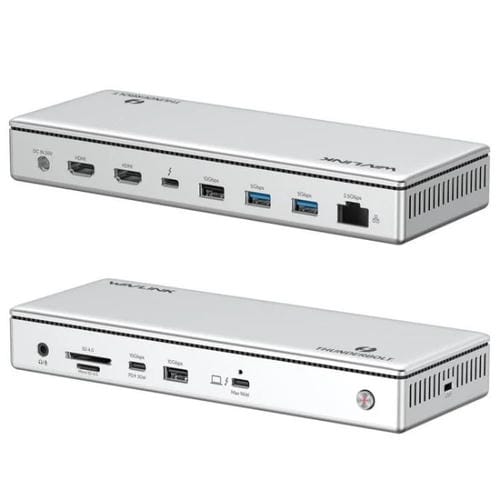 Estación de Acoplamiento Wavlink Utd45 96 W Thunderbolt 4 Concentrador 13 En 1 para Pantallas 8K/4K (Enchufe Australiano)