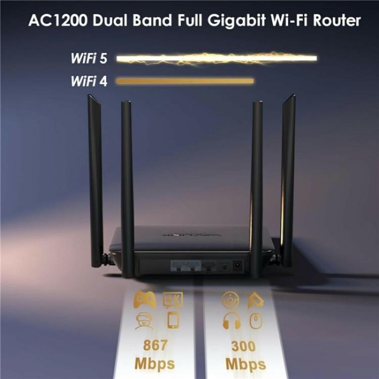 Enrutador Gigabit Ethernet MU-MIMO doméstico WAVLINK WN530HG4, enrutador de doble banda AC1200, enchufe australiano
