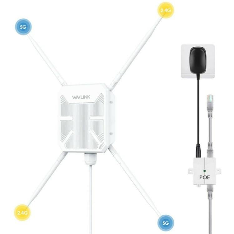 Repetidor AP WAVLINK WN588HA2, amplificador de señal WiFi, extensor WiFi de doble banda AC1200, enchufe: UE