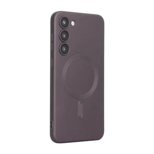 ENKAY - Funda de TPU mate MagSafe con película para lente para Samsung Galaxy A24 (color borgoña)