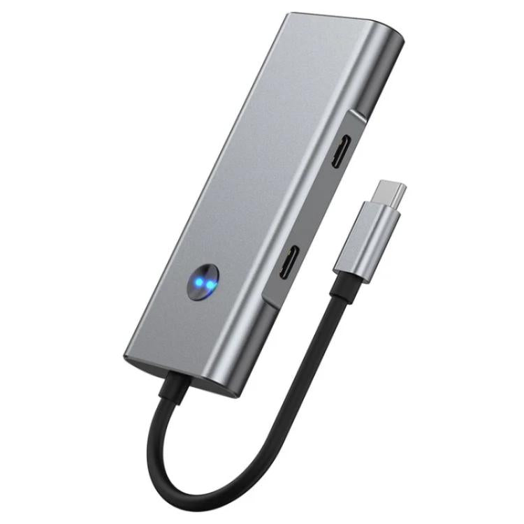2426 Apagado de pantalla con una sola tecla Tipo-C a 2 x USB 3.2, HD, PD100W, 2 x concentrador USB-C 3.2