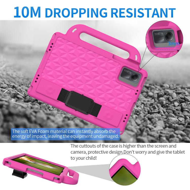 Funda de EVA a prueba de golpes para Xiaomi Pad 5/5 Pro Diamond Series (rosa roja)