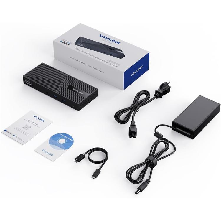 Estación de carga WAVLINK UG69PD24 12 en 1 PD 100 W para Thunderbolt 4/3 (UE)