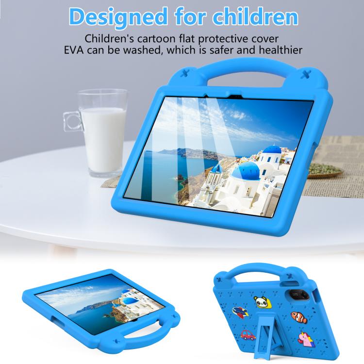 Funda de EVA a prueba de golpes para Xiaomi Redmi Pad 2 11 2025 con asa y soporte para niños (azul cielo)
