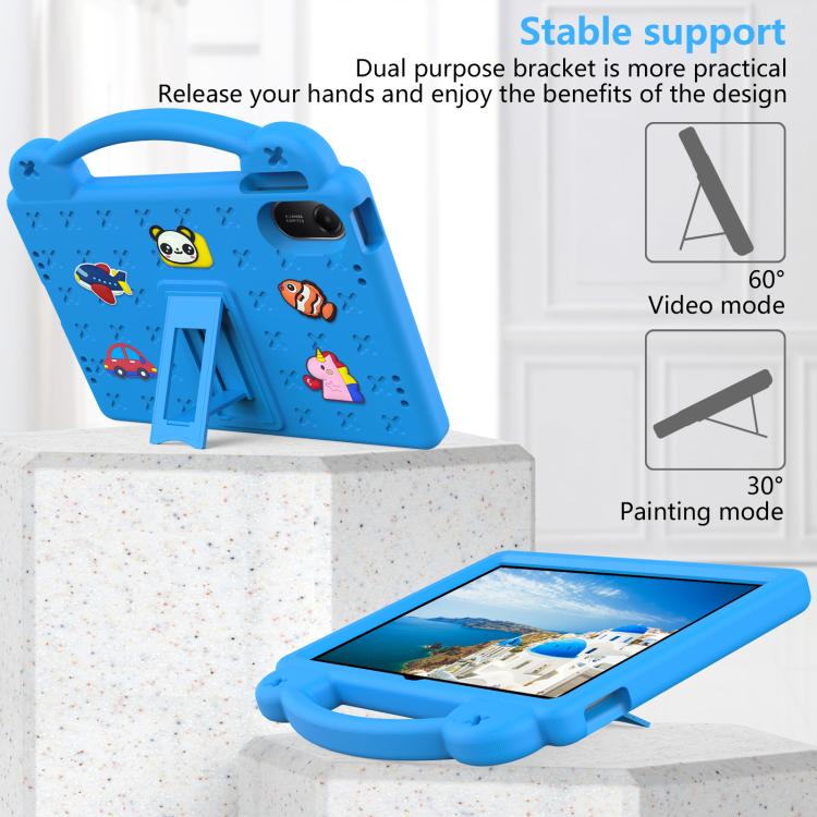 Funda de EVA a prueba de golpes para Xiaomi Redmi Pad 2 11 2025 con asa y soporte para niños (azul cielo)