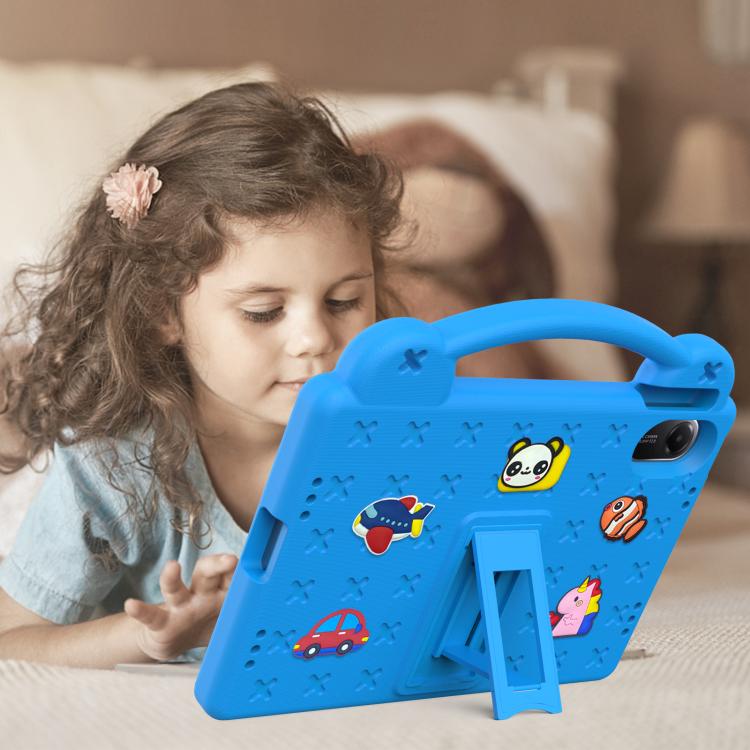 Funda de EVA a prueba de golpes para Xiaomi Redmi Pad 2 11 2025 con asa y soporte para niños (azul cielo)