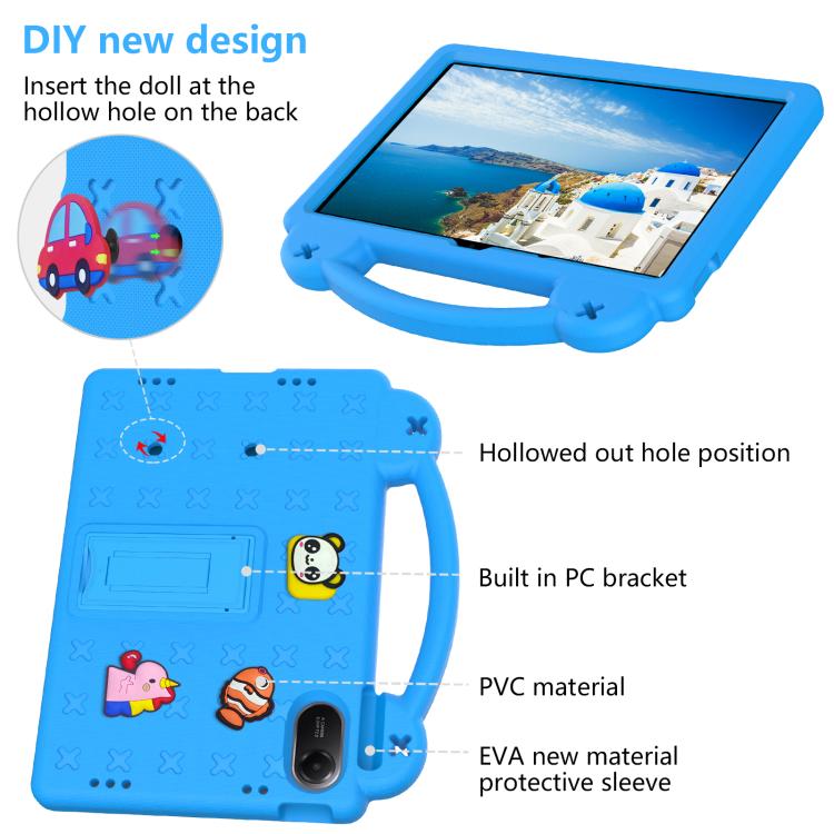 Funda de EVA a prueba de golpes para Xiaomi Redmi Pad 2 11 2025 con asa y soporte para niños (azul cielo)