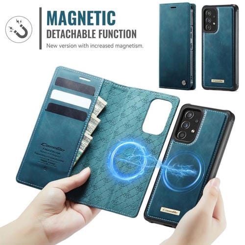 Funda de cuero desmontable con bloqueo RFID magnético para Samsung Galaxy A53 5G CaseMe C49 (verde)