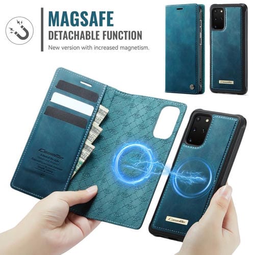 Funda de cuero desmontable CaseMe C49 con bloqueo RFID magnético para Samsung Galaxy S20+ (verde)