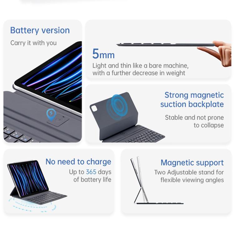 Funda protectora delgada con teclado magnético para iPad Air 13 2025