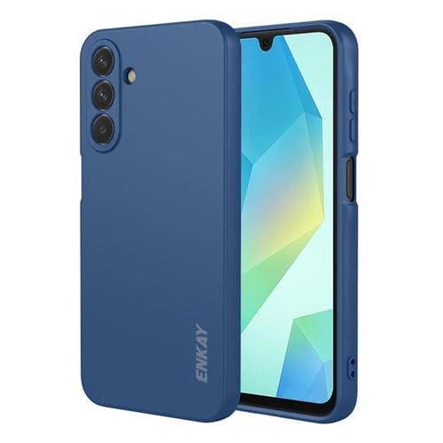 ENKAY - Funda de silicona líquida suave y a prueba de golpes para Samsung Galaxy A17 (azul oscuro)