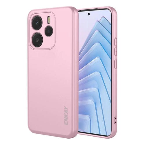 Funda ENKAY de silicona líquida suave y a prueba de golpes para Redmi Note 14 4G (164 mm) (rosa)