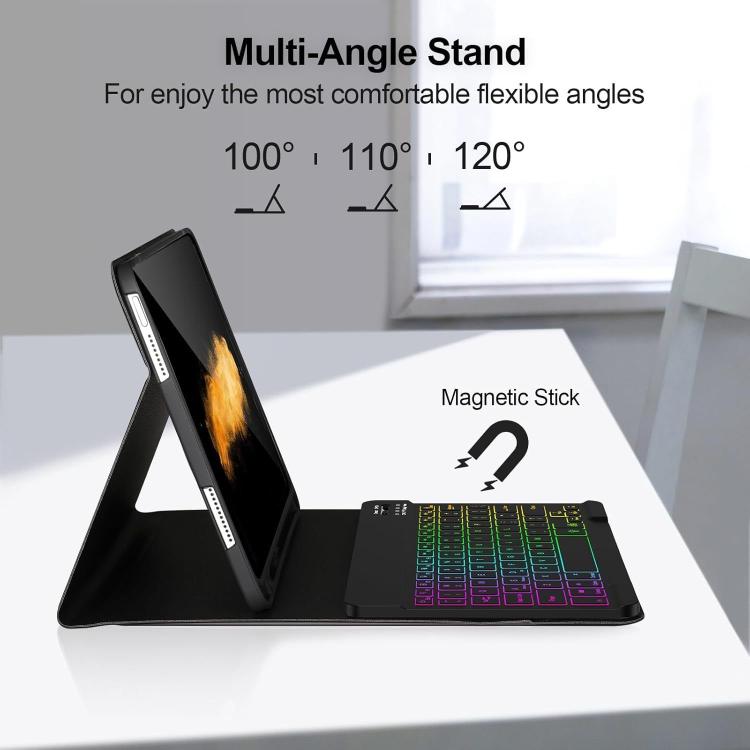 Funda con teclado magnético Bluetooth a color para iPad Pro 11 (2021/2022) (Negro Premium)