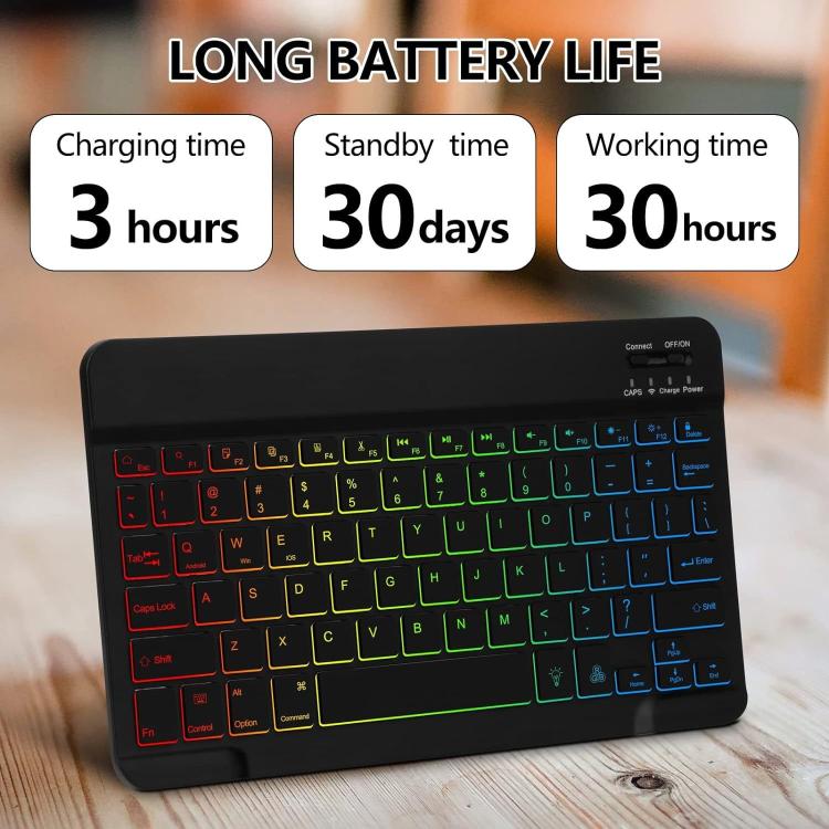 Funda con teclado magnético Bluetooth para iPad 2025 (azul cielo)