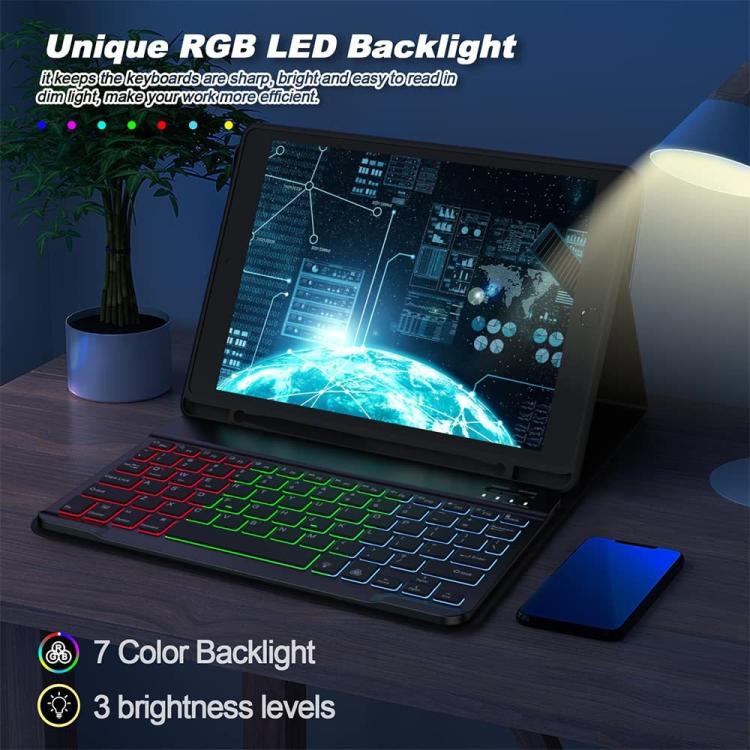Funda con teclado magnético Bluetooth para iPad 2025 (azul cielo)