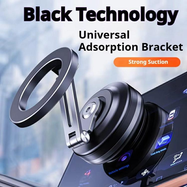 Soporte magnético plegable para teléfono de coche X64 con ventosa eléctrica para smartphones (gris oscuro)