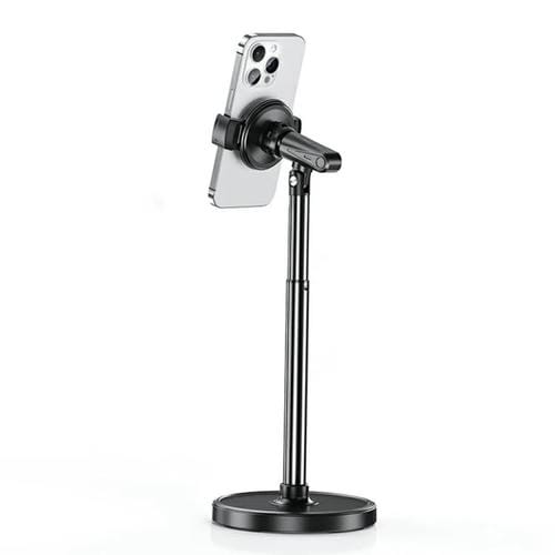 Soporte giratorio y ajustable para teléfono de escritorio T16 para grabación de vlogs en vivo (negro)