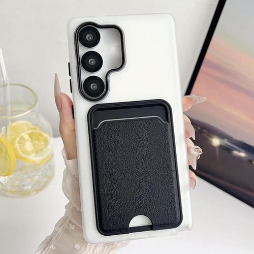 Funda de cuero con textura para Samsung Galaxy S23 FE 5G, a prueba de golpes (negra)