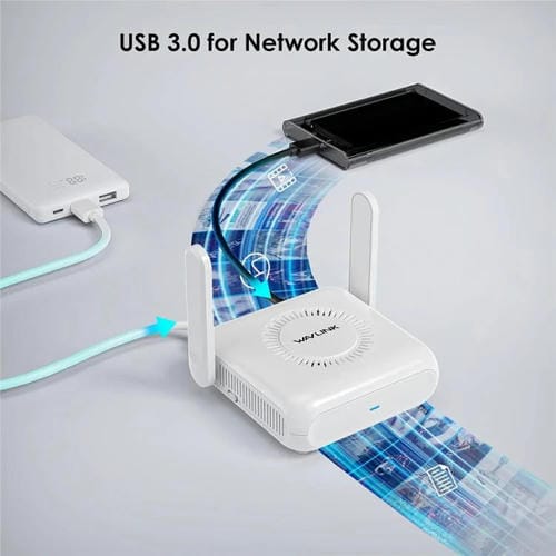 Enrutador de viaje WAVLINK WNT100X3 AX3000 160 MHz MU-MIMO OFDMA VPN doble banda WiFi 6 (Enchufe australiano)