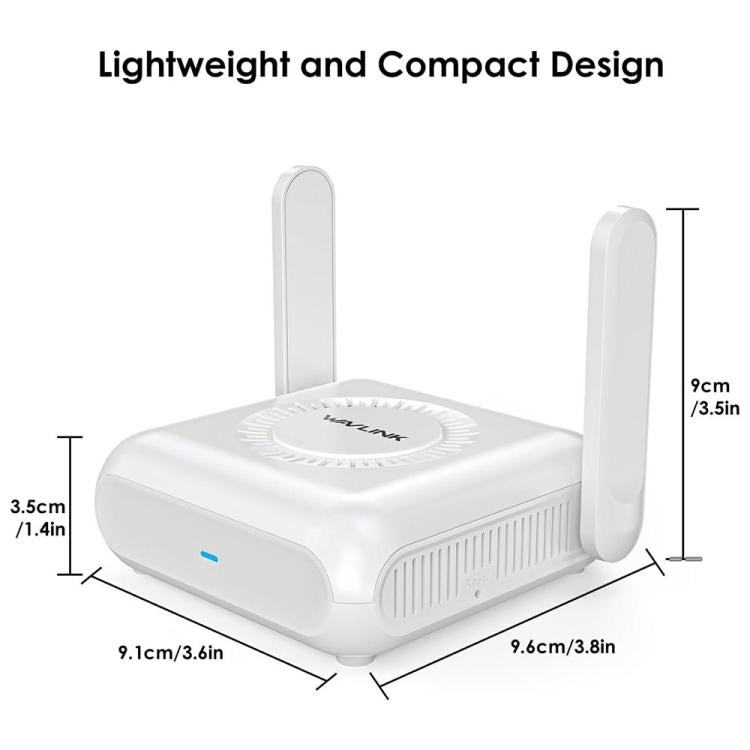 Enrutador de viaje WAVLINK WNT100X3 AX3000 de 160 MHz MU-MIMO OFDMA VPN de doble banda WiFi 6, color: enchufe de EE. UU.