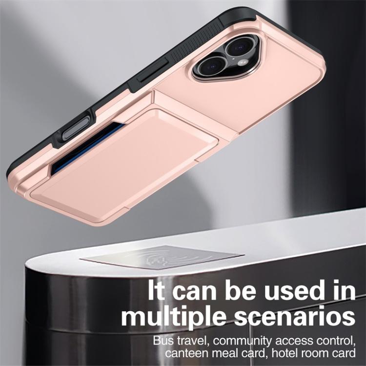 Funda abatible para iPhone 17, con tarjetero, a prueba de golpes (negra)