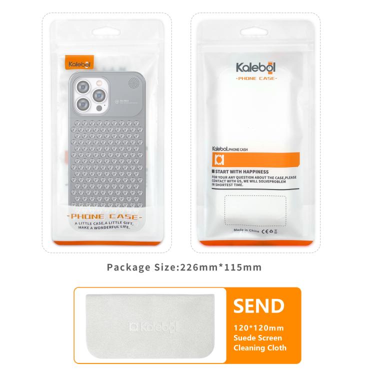Funda Kalebol de aleación de aluminio con aromaterapia y refrigeración para iPhone 16 Plus (plateada)