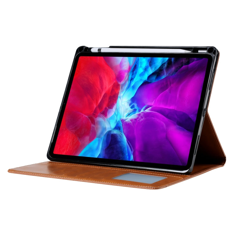 Funda de Cuero para iPad Pro 12.9 Knead Skin Texture con Tapa Horizontal (Rojo Vino)