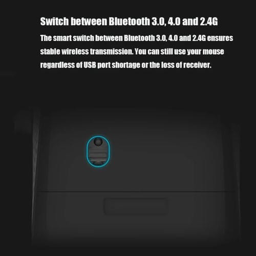 Ratón inalámbrico Rapoo M100G 2.4GHz 1300 DPI 3 botones Office Bluetooth (Gris oscuro)