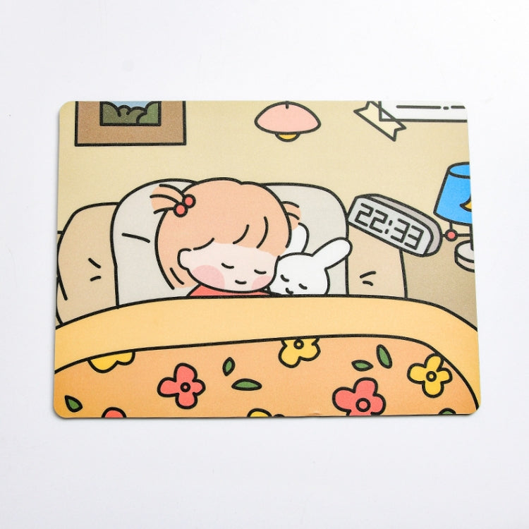 5 Pcs Mouse Pad Creativo Cartoon Coneja Chica para Laptop y Estudiante (Durmiendo)