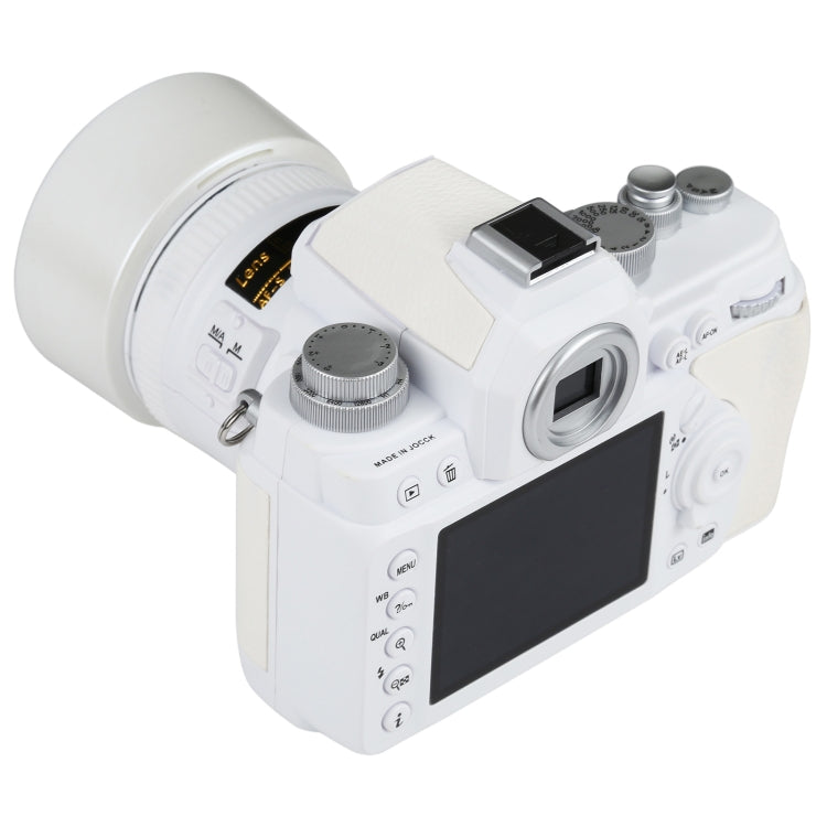 Modelo de cámara DSLR simulada falsa que no funciona Modelo DF Accesorios de habitación Adornos Pantalla Accesorios de modelo de cámara de estudio fotográfico, Color: Blanco (con capucha)