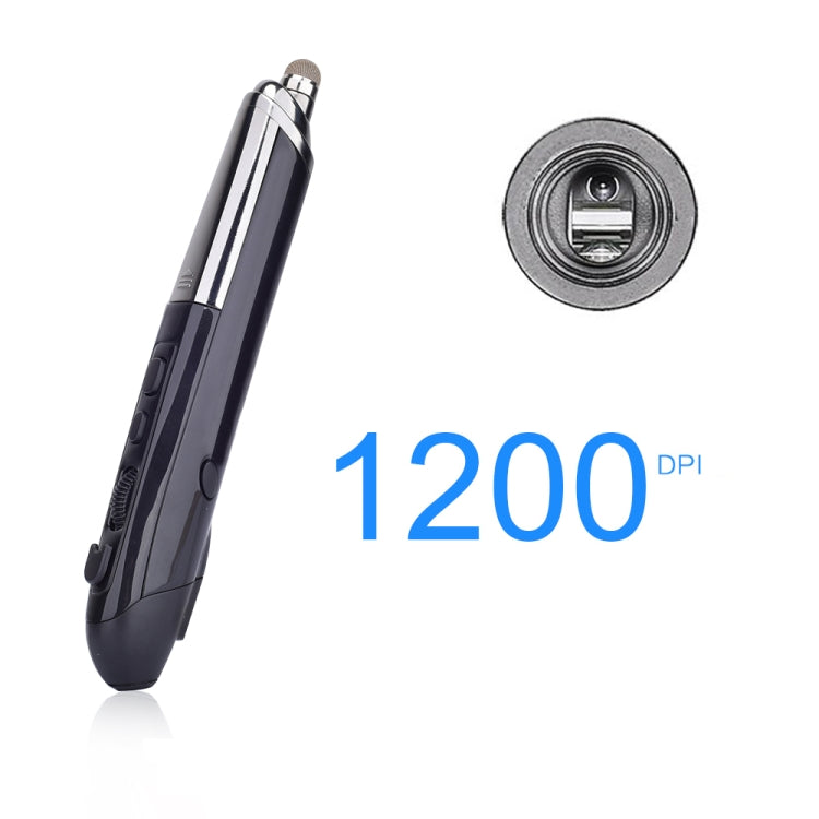 Ratón Inalámbrico Pr-08 1600Dpi 6 Teclas 2.4G Bolígrafo Multifunción Pizarra Electrónica Ppt Flip Pen (Rojo)