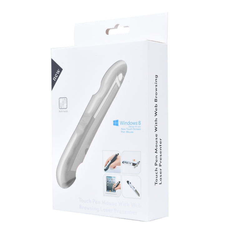 Ratón Inalámbrico Pr-08 1600Dpi 6 Teclas 2.4G Pizarra Electrónica Bolígrafo Multifunción Ppt Flip Pen (Blanco)
