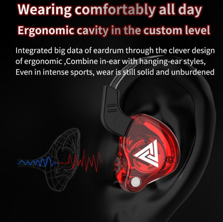 Auriculares In-Ear Qkz Ak6 Cableado Subwoofer Deportivos (Transparent White) 2 Pcs