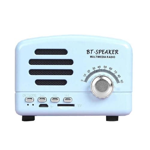 Mini Altavoz Portátil Bt01 Retro Bluetooth Inalámbrico Soporte TF (Azul)