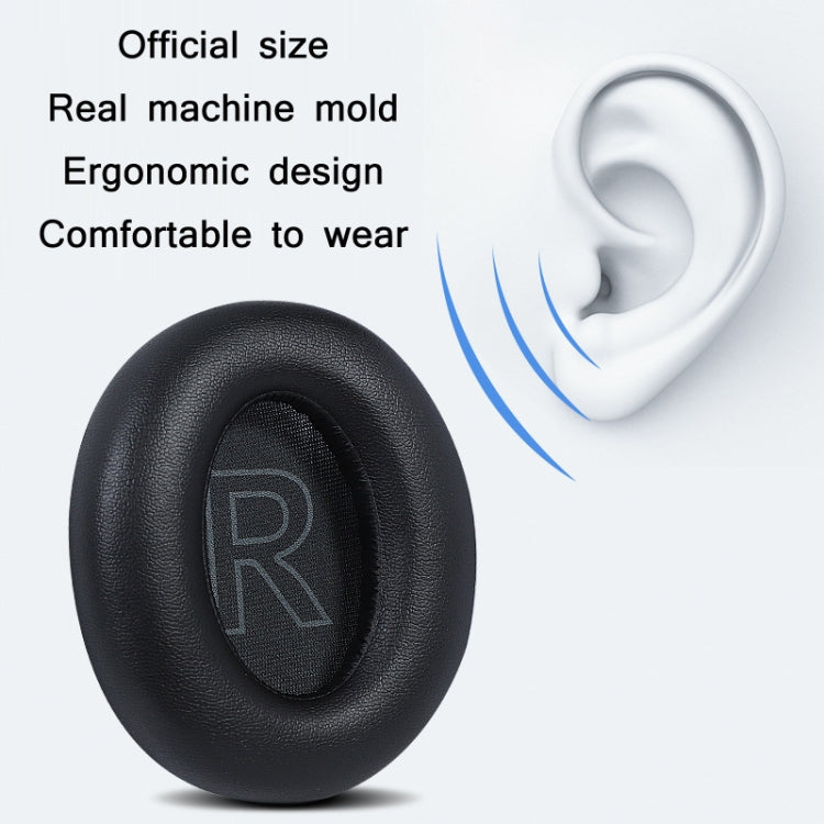 Cubierta de Auricular de Esponja de Cuero para Anker Soundcore Life Q35 (Azul)