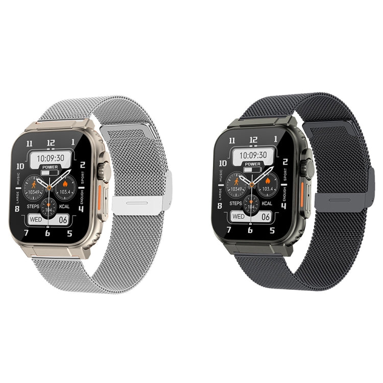 Reloj Inteligente A70 Monitor de Salud 1,96 Pulgadas Multifuncional IP68 (Acero Plateado)