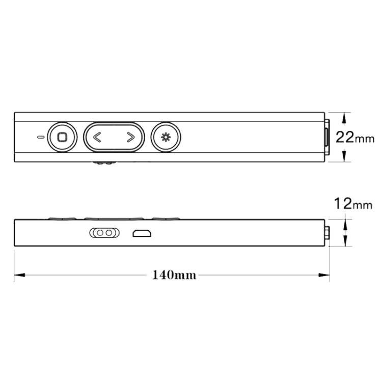 Puntero Láser Infrarrojo Multimedia B2 2,4 Ghz para Conferencias y Ppt Inalámbrico para Pasar Páginas (Negro)