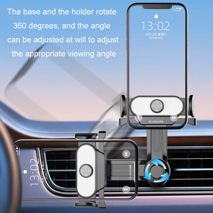 Soporte para Teléfono Móvil con Salida de Aire para Coche, Bloqueo Automático, Soporte de Navegación a Presión (Azul)