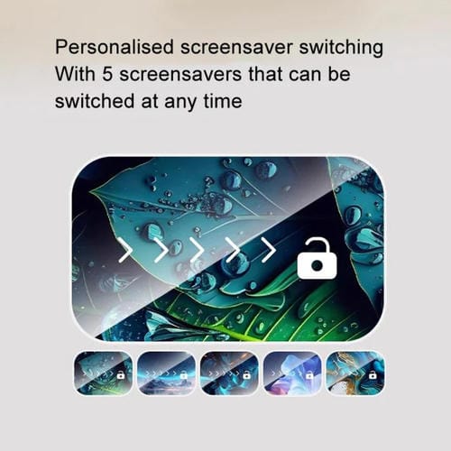 Auriculares inalámbricos Bluetooth con pantalla táctil a color inteligente (Blanco)